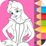 princess coloring pages for ki android application logo